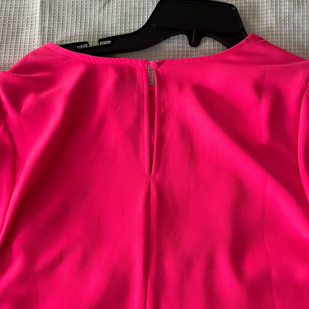 Marled Fuchsia Long Sleeve Blouse - Picture 7 of 14